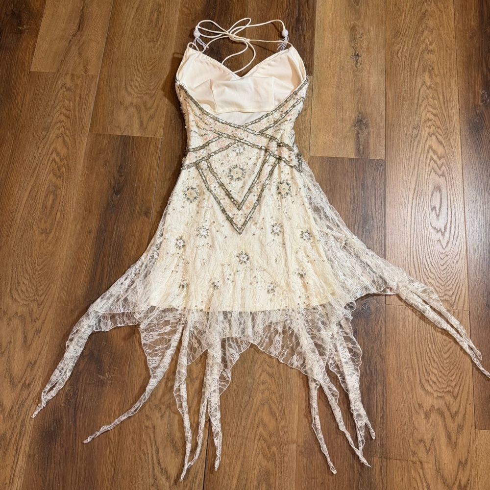 Vintage Y2K Beaded Dress Vintage Beaded Dress Sue Wong Wedding Dress Lace Fairy - Picture 10 of 15